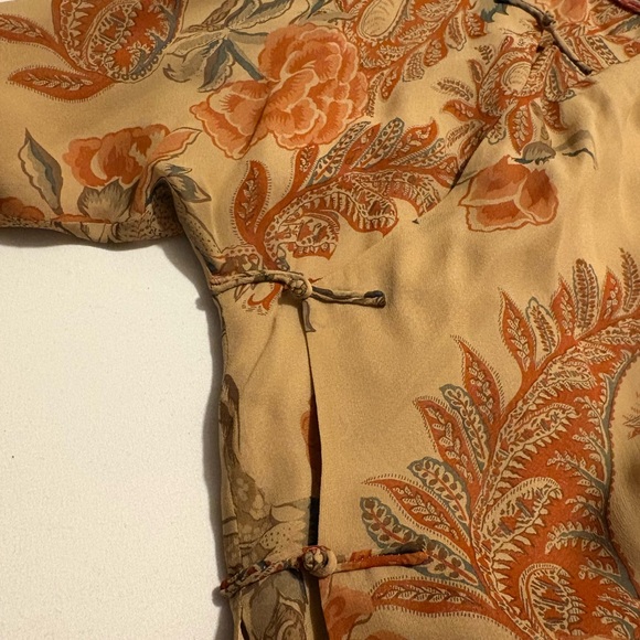 Vintage Ralph Lauren Collection Silk Kimono Tunic Dress Kaftan Floral Runway 90s - Picture 9 of 16